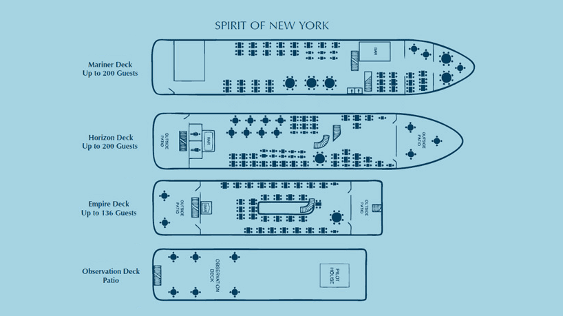 Charter Yacht Spirit of New York Lounge