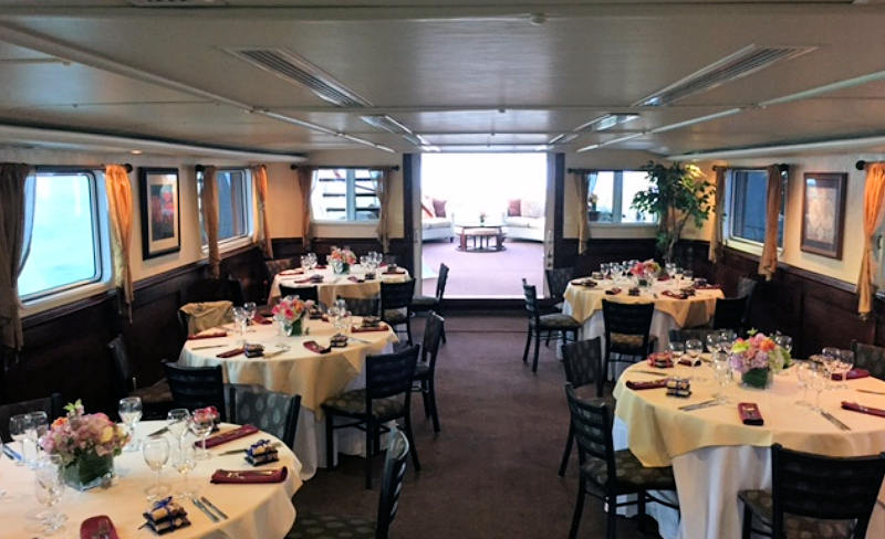 Charter Yacht Affinity Dining Deck